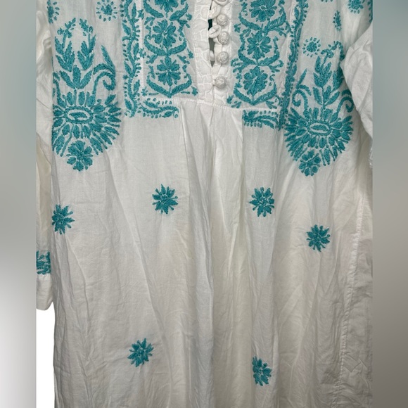 Vintage Style Ibiza Embroidered Maxi Dress Boho Hippy cotton Size S/M - Picture 5 of 11